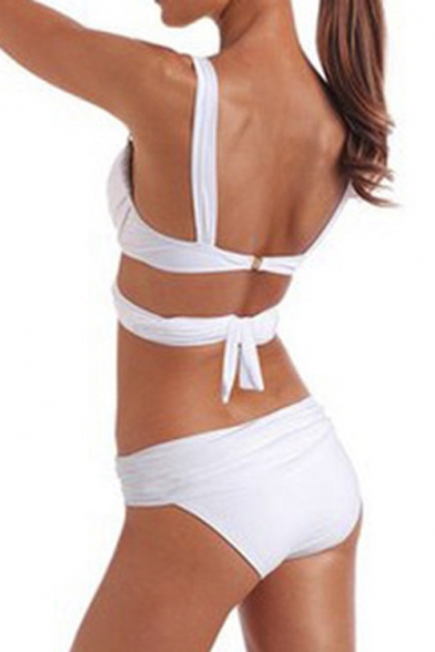 Criss Cross Strappy Triangle Bikini Suit Beautifulhalo