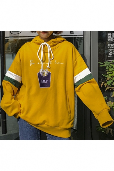 Fashion Letter Print Drawstring Hood Striped Long Sleeve Hoodie, Green;yellow, LC458900
Fashion Letter Print Drawstring Hood Striped Long Sleeve Hoodie, Green;yellow, LC458900