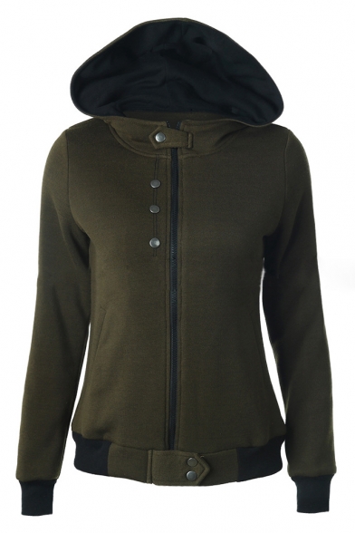 Color Block Button Embellished Zip Up Long Sleeve Hooded Coat, Blue;red;army green;orange red;blue-green, LC477207
Color Block Button Embellished Zip Up Long Sleeve Hooded Coat, Blue;red;army green;orange red;blue-green, LC477207