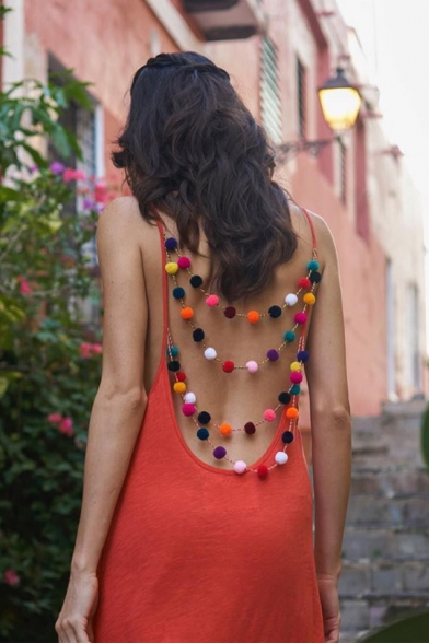 Summer Holiday Solid Color Fashion Colorful Pompom Embellished Open Back V-Neck Mini Shift Cami Dress, Black;orange;pink, LM535509
Summer Holiday Solid Color Fashion Colorful Pompom Embellished Open Back V-Neck Mini Shift Cami Dress, Black;orange;pink, LM535509