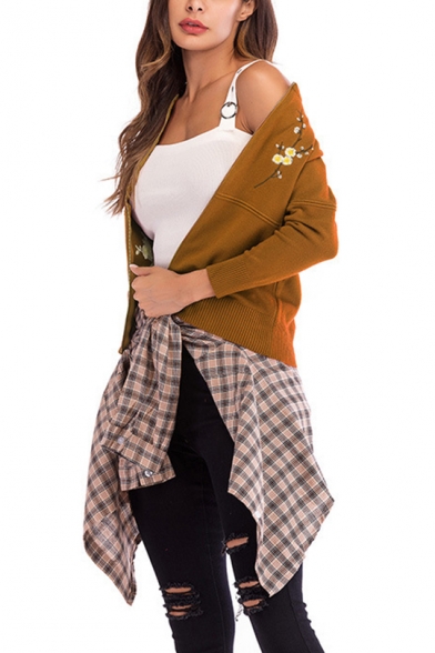 Womens Stylish Floral Embroidered Print Round Neck Zipper Long Sleeve Fitted Cardigan, Green;red;khaki, LM558442
Womens Stylish Floral Embroidered Print Round Neck Zipper Long Sleeve Fitted Cardigan, Green;red;khaki, LM558442
