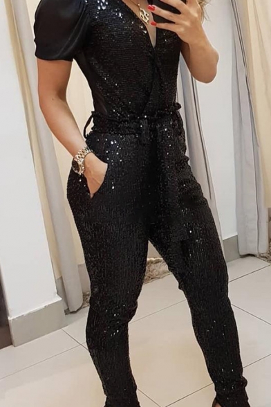 Chic Trendy Ladies' Tied Waist Sequined Glitter Skinny Plain Ankle Pants, Black;gold;silver, LM594592
Chic Trendy Ladies' Tied Waist Sequined Glitter Skinny Plain Ankle Pants, Black;gold;silver, LM594592