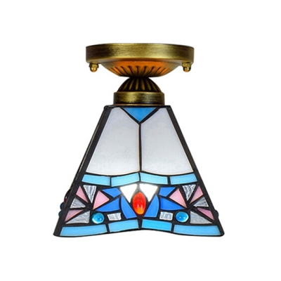 Mini 6" Wide Tiffany Flush Mount Ceiling Light in Classic Art Stained Glass Style, HL467167
Mini 6" Wide Tiffany Flush Mount Ceiling Light in Classic Art Stained Glass Style, HL467167