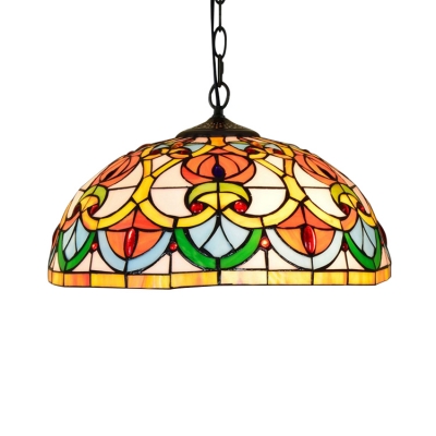 Colorful Dome Shade Tiffany 2 Light Pendant Light with Art Glass in Baroque Style, 16-Inch Wide, HL467520
Colorful Dome Shade Tiffany 2 Light Pendant Light with Art Glass in Baroque Style, 16-Inch Wide, HL467520