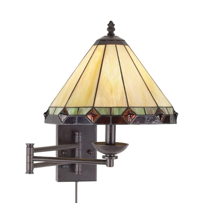 1 Light Cone Sconce Light Tiffany Style Stained Glass Metal Swing Arm Wall Lamp for Bedroom Restaurant, HL520435
1 Light Cone Sconce Light Tiffany Style Stained Glass Metal Swing Arm Wall Lamp for Bedroom Restaurant, HL520435