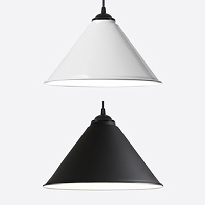 One Light Conical Hanging Lamp Simple Style Aluminum Pendant Light in Black/White for Foyer, HL536776
One Light Conical Hanging Lamp Simple Style Aluminum Pendant Light in Black/White for Foyer, HL536776