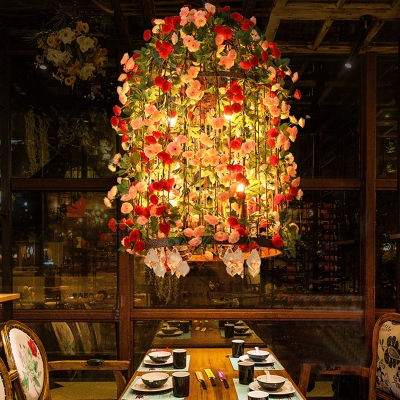 Birdcage Restaurant Rose Chandelier Light Industrial 8 Bulbs LED Rust Hanging Lamp with Crystal Accent, HL588887
Birdcage Restaurant Rose Chandelier Light Industrial 8 Bulbs LED Rust Hanging Lamp with Crystal Accent, HL588887