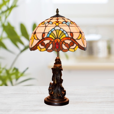 Stained Glass Beige/Blue Nights Table Light Bowl Shade 1-Head Victorian Desk Lamp with Resin Angel Base, Blue;beige, HL626454
Stained Glass Beige/Blue Nights Table Light Bowl Shade 1-Head Victorian Desk Lamp with Resin Angel Base, Blue;beige, HL626454