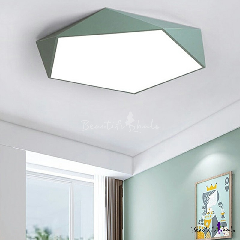 Geometric Flush Mount Lighting 2 Height LED Contemporary Flush Mount