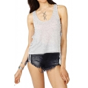Special Tie Side Sleeveless Tank with Scoop Neck
