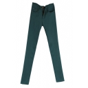 Plain Fitted Pockets Zipper Fly Pencil Jeans