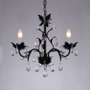 Enhance Look of  Traditional Living Space with Black Finish Crystal Chandelier
