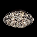 Brilliant Crystal Semi Flushmount light fixture with Dazzling Hanging Crystal Balls Create Dainty Look