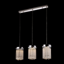 Gorgeous Three Light Multi-Light Pendant Features Delicate Clear Cylinder Shades Creating Graceful Addition to Your Home Decor