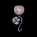 Glittering Crystal Mounted Shade Add Elegance to Sparkling Single Light Wall Light Creating Exquisite Embellishment