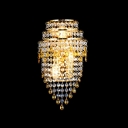 Brighten Up Your Home with 2-light Crystal Wall Sconce with Antique Gold Finish