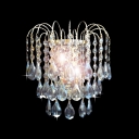 Eye-catching Double Light Wall Sconce Features Beautiful Blue Crystals