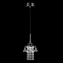Beautiful Clear Crystal Falls Add Charm to Gleaming Contemporary Mini Pendant Light