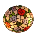 Fabulous Two Lights Tiffany Floral Glass Shade Flush Mount Ceiling Light
