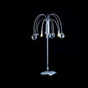 Table Lamp Features Graceful Scrolls and Crystal Beads Gives Fresh and Stylish Look
