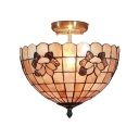 Floral Shell Shade Two Lights Tiffany 12