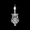 Round and Chrome Back Plate Add Elegance to Striking Single Light Wall Sconce