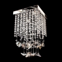 Hanging Lovely Crystal Butterfly and Sparkling Strands Modern Style Flush Mount Lighting