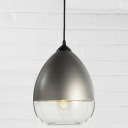 Industrial Champagne Socket Teardrop Shade Colored Pendant Light