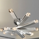 LED Modern Close To Ceiling Light Chrome Finished 12-Light