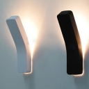 High Bright Bend Wall Light 13.7” High 5W Vertical Linear LED Sconces in Black/White for Led Directional Light for Bedroom Hallway Hotel Room Cafe