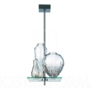 Brilliant Design Three Etched Glass Vase Designer Pendant Lighting