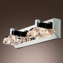 Shimmering Steel Enhances Sparkling Shade in Exquisite Crystal Wall Sconce