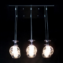 Dazzling Six Swag Chandelier with Checkerboard Crystal Pendants