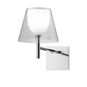 Bright Acrylic Cone Shaded Designer Wall Sconce With Square Canopy