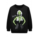 Green Horror Monroe Print Sweatshirt
