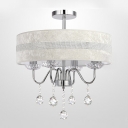 Hanging Stunning Clear Crystal Balls 4-Light  Chandelier Ceiling Lights
