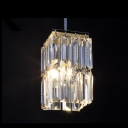Delicate Cube Mini Pendant Provides Eye-catching Accent with Square Crystals