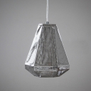 Silver Pendant Light Cell Tall