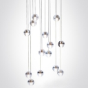 Cascade Glass Ball Pendant Light 14-Light