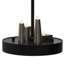 Round Base Adorable LED Designer Pendant Light Black Finished