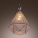 Unique Frame with Crystal Beads and Chic Bronze Finish Composed Gleaming Delightful Chandelier