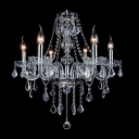 Delicate Crystal Scrolls Stunning Crystal Chains and Ball 6 Candle Lights Chandelier