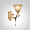 Fabulous Vintage Style Crystal Accented Sparkling Single Light Wall Sconce with Delicate Oval Base