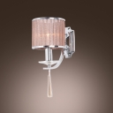 Sparkling Modern Wall Sconce Adorned with Faceted Crystal Makes Great Decor Element