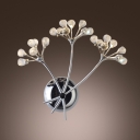 Mid-size Sparkling Wall Sconce Full of Glistening Crystal Balls