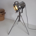 Practical 1 Light Chrome Spotlight Tripod LED Lamp