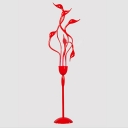 Smart Red Six-light Whimsical Design LED Swan Floor Lamp