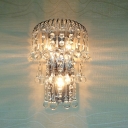 Glamorous Silver Finish and Delicate Crystal Balls and Beads Composed Splendid Three-light Wall Washer