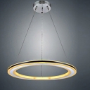 Black Pratical Simple LED Round Pendant in One Tier 13