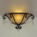 Beautiful Scrolls and Clear Crystal Completes Sophisticated Timeless Wall Sconce